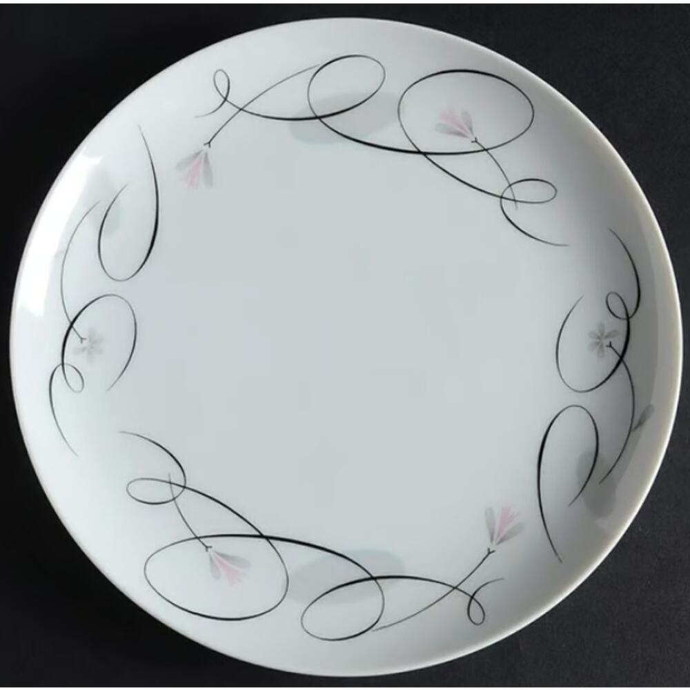 Sango Patrician Floral Abstract Salad Plate Replacement Piece LOT OF 7 pink gray